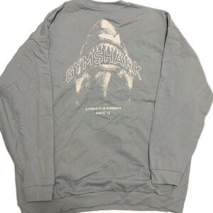 Gymshark Light Blue Shark Graphic Crewneck Sweater